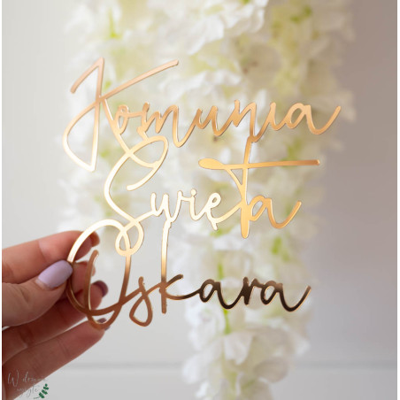 Topper front tortu Pierwsza Komunia Święta wzory