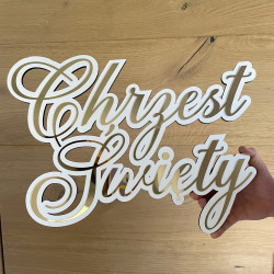 Lustrzany napis Chrzest...